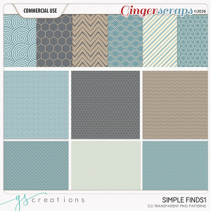 Simple Finds 01 Patterns (CU) by GS Creations