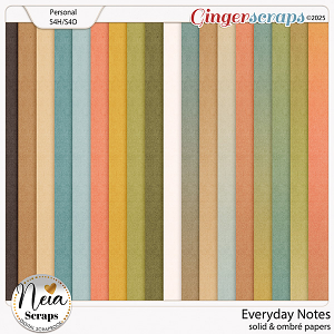 Everyday Notes - Solid & Ombré Papers - by Neia Scraps