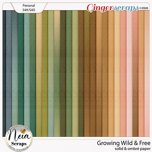 Growing Wild & Free - Solid & Ombré Papers - by Neia Scraps