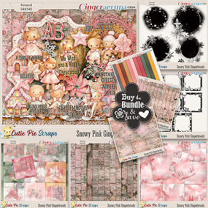 Snowy Pink Gingerbreads Bundle