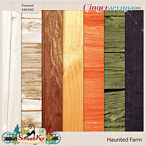 Haunted Farm Wood Papers by The Scrappy Kat