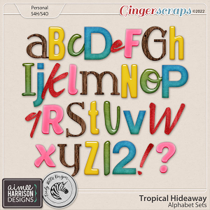 Tropical Hideaway Alpha Sets by Aimee Harrison and Cindy Ritter Designs