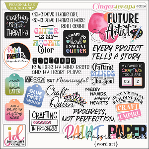 Paint, Paper & Possibilities {Wordart}