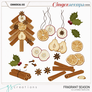 Fragrant Season Layered Templates (CU) by GS Creations