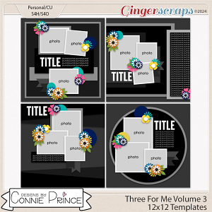 Three For Me Volume 3  - 12x12 Temps (CU Ok) by Connie Prince