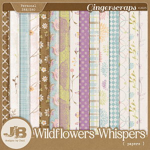 Wildflowers Whispers Papers by JB Studio