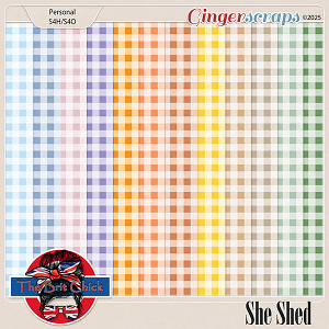 She Shed Gingham Papers By The Brit Chick