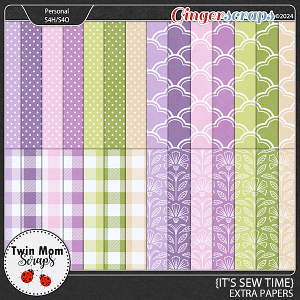 It's Sew Time - EXTRA PAPERS by Twin Mom Scraps