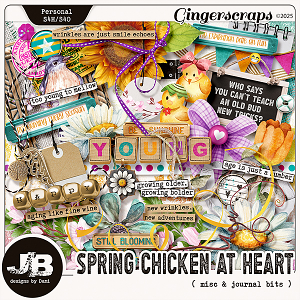 Spring Chicken At Heart Elements by JB Studio