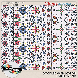 Doodled With Love VIII - CU/PU Layered Patterns by Lisa Rosa Designs