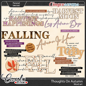Thoughts On Autumn-Word art