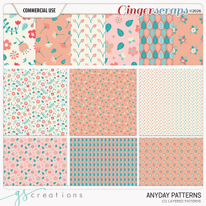 Any Day Layered Patterns (CU) by GS Creations
