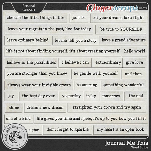 Journal Me This [Word Strips] by Cindy Ritter