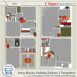 Artsy Blocks : Holiday Edition 2 Templates by Miss Fish