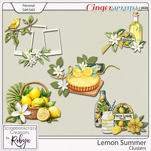 Lemon Summer Clusters by Scrapbookcrazy Creations