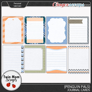 Penguin Pals - JOURNAL CARDS by Twin Mom Scraps