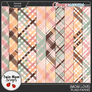 Mom Love - PLAID PAPERS by Twin Mom Scraps