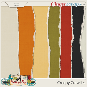 Creepy Crawlies Torn Papers by The Scrappy Kat