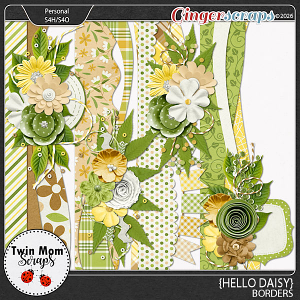 Hello Daisy - BORDERS by Twin Mom Scraps