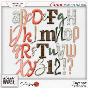 Cayenne Alphabet Sets by Aimee Harrison