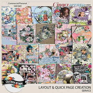 Layout & Quick Page Creation Service by Lisa Rosa Designs Layout & Quick Page Creation Service by Lisa Rosa Designs