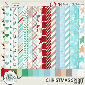 Christmas Spirit - Papers - by Neia Scraps