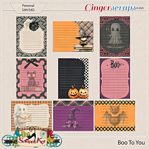 Boo To You Journaling Card Set by The Scrappy Kat