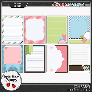 Oh Baby - JOURNAL CARDS by Twin Mom Scraps