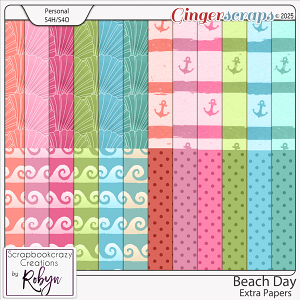 Beach Day Extra Papers by Scrapbookcrazy Creations