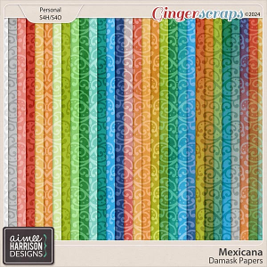 Mexicana Damask Papers by Aimee Harrison
