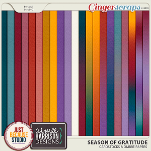Season Of Gratitude Cardstock & Ombré Papers by JB Studio & Aimee Harrison Designs