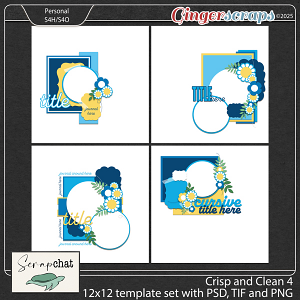 Clean and Crisp 4 Template Set by ScrapChat Designs