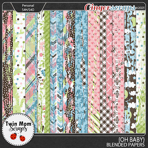 Oh Baby - BLENDED PAPERS by Twin Mom Scraps