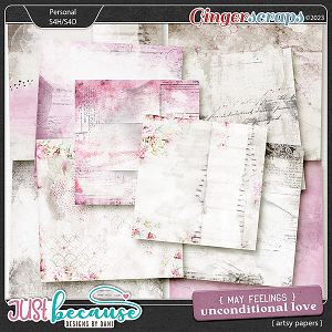 May Feelings: Unconditional Love Artsy Papers by JB Studio