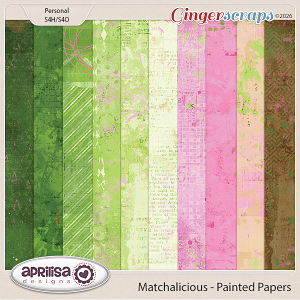 Matchalicious - Painted Papers by Aprilisa Designs
