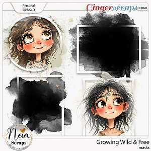 Growing Wild & Free - Masks - by Neia Scraps