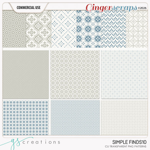 Simple Finds 10 Patterns (CU) by GS Creations