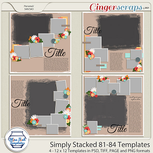 Simply Stacked 81-84 Templates by Miss Fish