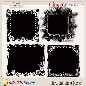 Floral Ink Photo Masks Floral Ink Photo Masks