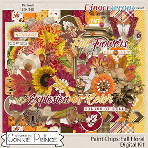 Paint Chips Fall Floral - Kit by Connie Prince