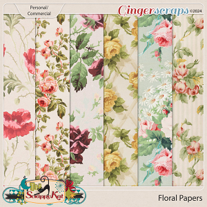 Floral Papers by The Scrappy Kat