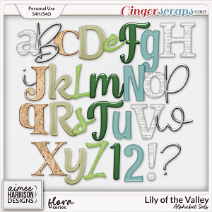 Lily of the Valley Alphabet Sets by Aimee Harrison