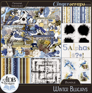 Winter Bluejays Bundle by ADB Designs