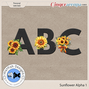 Sunflower Alpha by Wetfish Designs      
