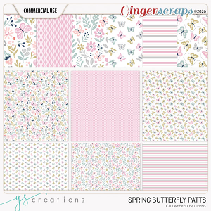 Spring Butterfly Patterns (CU) by GS Creations