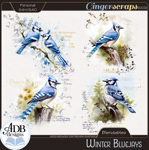Winter Bluejays Blendables by ADB Designs