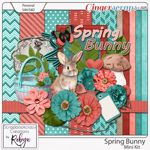 Spring Bunny Mini Kit by Scrapbookcrazy Creations