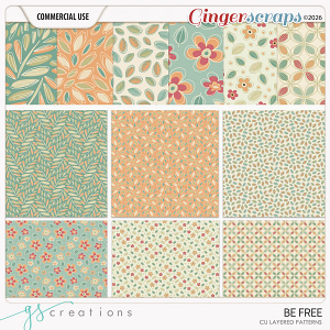 Be Free Layered Patterns (CU) by GS Creations