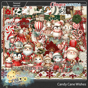 Candy Cane Wishes Page Kit