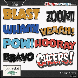 Comic Craze Titles by ScrapChat Designs